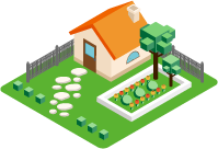 新築外構工事のイラスト