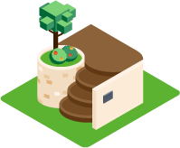 アプローチ・階段のイラスト