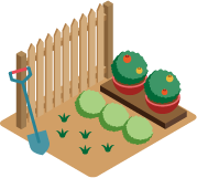 花壇・家庭菜園のイラスト