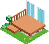 ウッドデッキのイラスト
