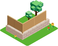 目隠しフェンス・ルーバーのイラスト