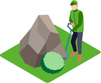 造園・石工事のイラスト