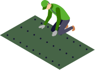 雑草対策工事のイラスト