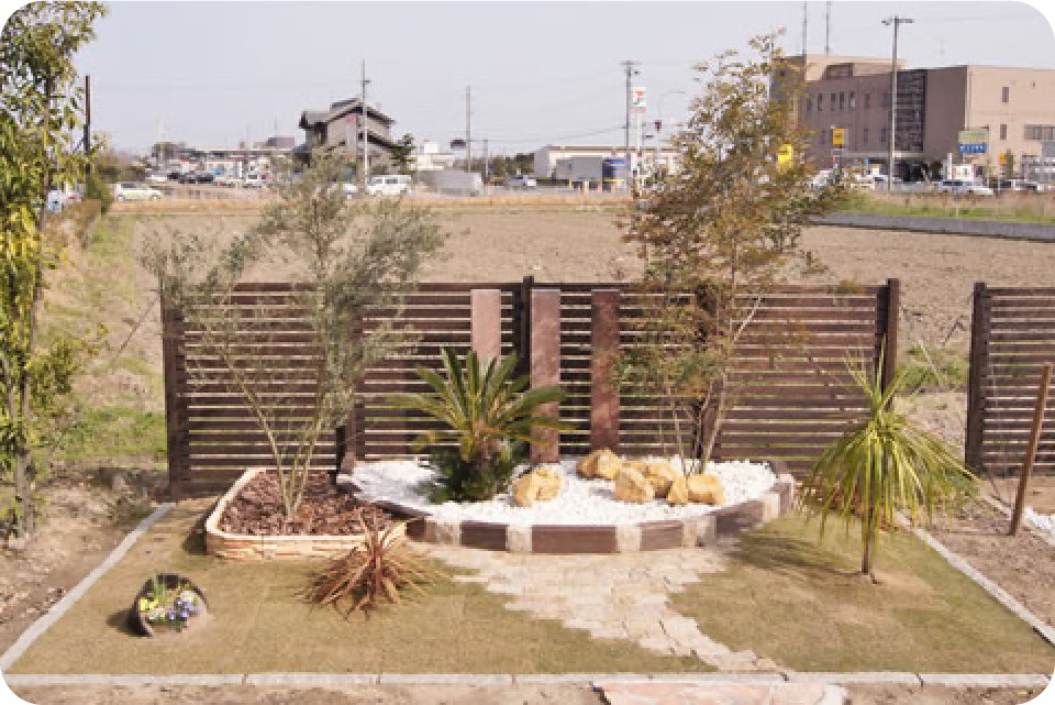 リゾート風ガーデンの写真