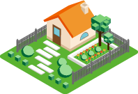 オープン外構のイラスト