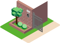 テラコッタ調のアンティークな物のイラスト