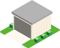 車庫まわりのイラスト